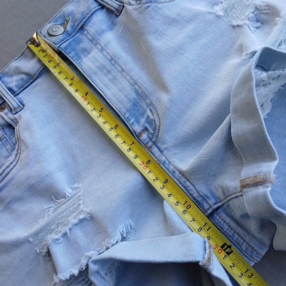 Aeropostale Flex Effects High-Rise Denim Shorts L ? no tag unisex distressed - Picture 9 of 13